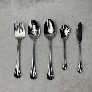 5 Pfaltzgraff MARGATE Stainless Serving PCs, Butter Knife, Sugar Spoon
